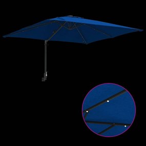 Guarda-sol de Jardim Azul Azur 248.5 x 247.5 x 160 cm tecido