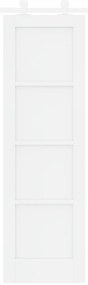 Porta Deslizante vidaXL com Conjunto de Ferragens Branca 61x198,5 cm M