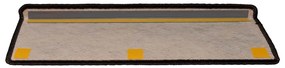 Tapetes escada adesivos aspeto sisal 15pcs 65x21x4 cm antracite