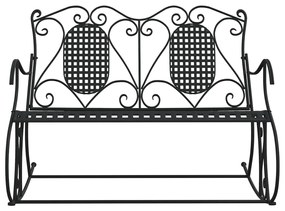 Banco de balanço de 2 lugares 113 cm aço preto
