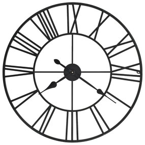 50644 vidaXL Relógio de parede com movimento quartzo metal 80 cm XXL