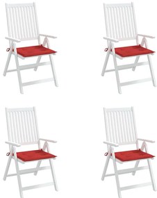 Almofadões p/ cadeiras jardim 4pcs 40x40x4 cm oxford vermelho