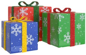 Presentes de Natal iluminados 3 pcs 64 luzes LED branco quente
