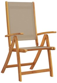 Cadeiras de jardim dobráveis 2 pcs acácia maciça e textilene