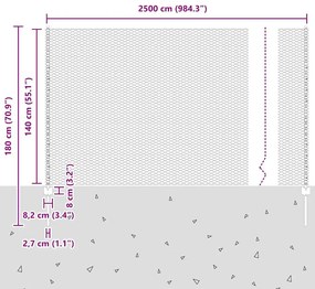 Postes de Cerca vidaXL 22 pcs Canal U 140 cm Aço Galvanizado