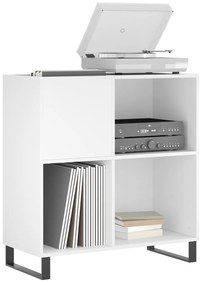 Armário para discos 84,5x38x89 cm derivados de madeira branco