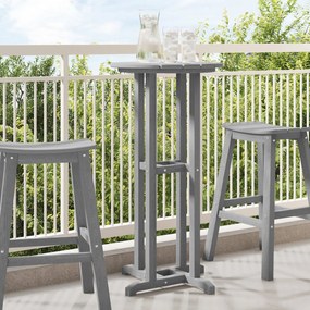 Mesa de Bar Cinzento-claro 55x55x107 cm HDPE