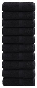 Toalhas de mãos premium SOLUND 10 pcs 30x30 cm 600 g/m2 preto