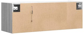 Móvel de parede p/ TV c/ luzes LED 100x31x35 cm cinzento sonoma