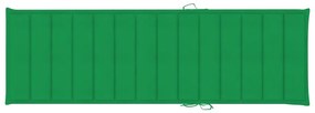 Espreguiçadeira com almofadão verde pinho impregnado