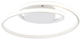 Candeeiro de teto design branco com LED regulável em 3 níveis - Krula Design