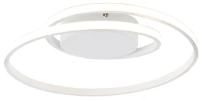Candeeiro de teto design branco com LED regulável em 3 níveis - Krula Design