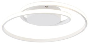 Candeeiro de teto de design branco incl. LED regulável em 3 etapas - Krula Design