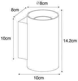 LED Candeeiro de parede inteligente redondo dourado incluindo 2 WiFi GU10 - Sandy Moderno