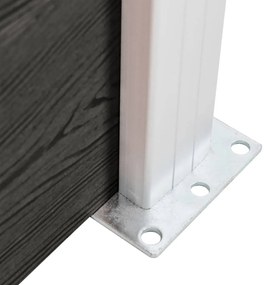 Painel de vedação para jardim 180x105 cm WPC cinzento