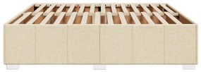 Estrutura de cama sem colchão 180x200 cm tecido cor creme
