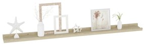 Prateleiras de parede 2 pcs 100x9x3 cm carvalho sonoma