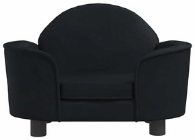 Cama para cães 66x40x45 cm veludo preto