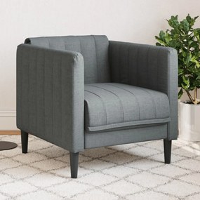 vidaXL Poltrona tecido cinzento-escuro