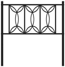 Cabeceira de cama 90 cm metal preto