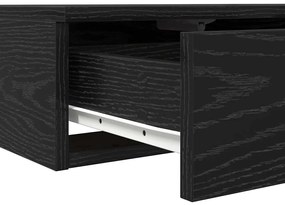 Gavetas pretas para cama VidaXL 140x36,5x16,5 cm em madeira de engenha