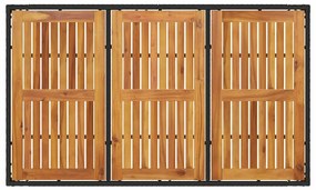 Conjunto de Jantar de Jardim de 7 Peças com Almofadas Preto Rattan Sin