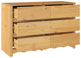 Cômoda vidaXL "DRAMMEN" 111x43x73,5 cm Madeira Sólida Pinheiro