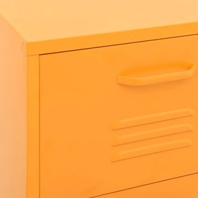 Armário de arrumação aço 42,5x35x101,5 cm amarelo mostarda