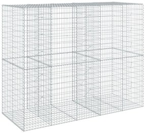 Cesto gabião com cobertura 250x100x200 cm ferro galvanizado