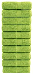 Toalhas mãos premium SOLUND 10 pcs 30x30cm 600 g/m2 verde maça