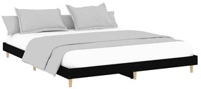Estrutura de cama 120x200 cm derivados de madeira preto