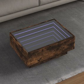 vidaXL Mesa de centro c/ LEDs 70x50x30 cm derivados de madeira