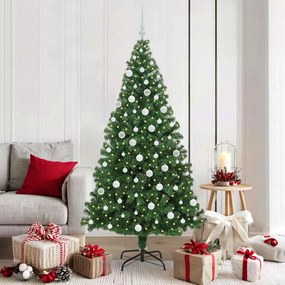 vidaXL Árvore de Natal Artificial Verde 180 cm PVC, Aço e Plástico