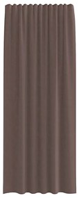 Cortinas de voile com aba 2 pcs castanho