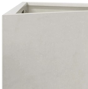 Vaso/floreira 2 pcs triangular 40x40x75 cm aço inoxidável