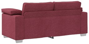 Sofá Loveseat Vermelho Vinho 140 cm Tecido