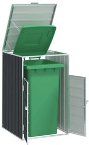 vidaXL Abrigo para caixote do lixo 72x81x115 cm aço antracite