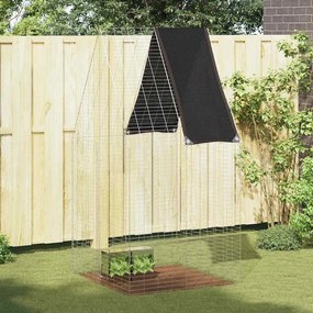 vidaXL Gaiola para Coelhos Prateado 100 x 100 x 210 cm Aço Galvanizado
