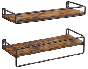 Prateleira de parede flutuante para livros | VASAGLE | 40 x 15,5 x 9,5 cm | preto | LWS441B01.