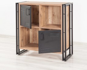 Estante Cosmo – Pinho Atlântico Preto – 89x89x35 cm