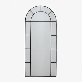 Espelho De Parede Metálico Efeito Janela Diana 80x180 Cm Preto - Sklum
