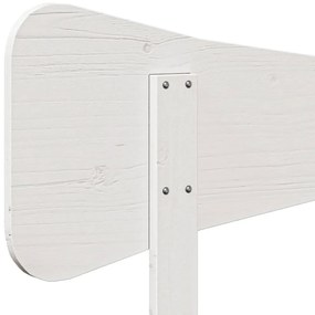 Cabeceira 160 cm madeira de pinho maciça branco