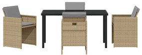 Conjunto de Jantar para Jardim de 5 peças - Almofadas incluídas, Ratta