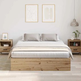 Cama de Armazenamento Carvalho Artisan 150 x 200 cm