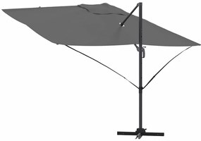 Guarda-Sol Cantilever Roma Antracite 352x251x260 cm de Alumínio