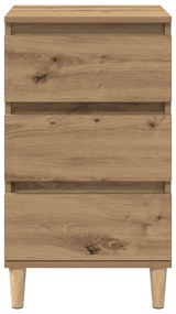 Mesa de cabeceira vidaXL Carvalho Artisan 40x35x70 cm Madeira de engen