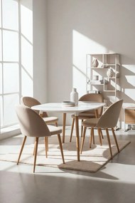 Pack 4 Cadeiras Vint Veludo - Beige