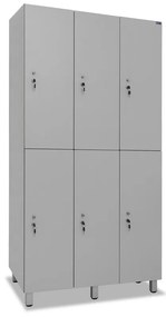 Cacifos Fenólicos com 6 Portas (1900x900x500mm) Cinza