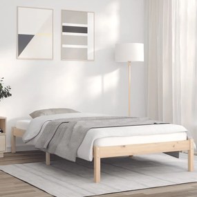 vidaXL Cama sem colchão 90x200 cm madeira de pinho maciça