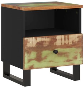 Mesa de cabeceira madeira recuperada maciça/madeira processada